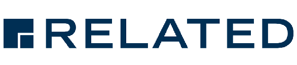 A blue and white logo of the word " la ".